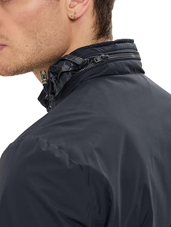 Redbridge Transition Jacket Lightweight Blouson Jacket with Hidden Hood in Stand-Up Collar Casual Jacket for Spring and Autumn