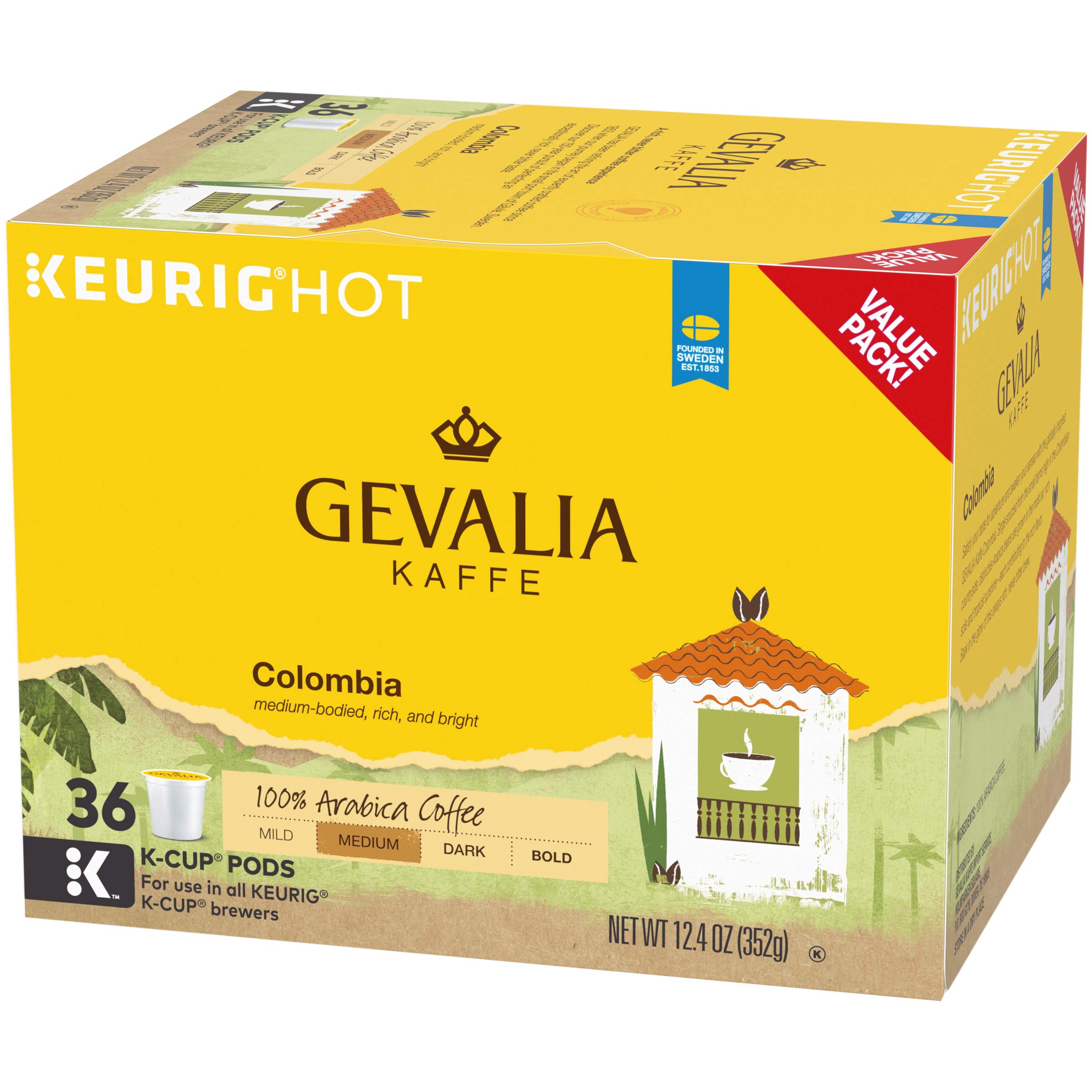 Amazon.com: Gevalia Kaffe Colombian Blend Medium Roast K-Cup