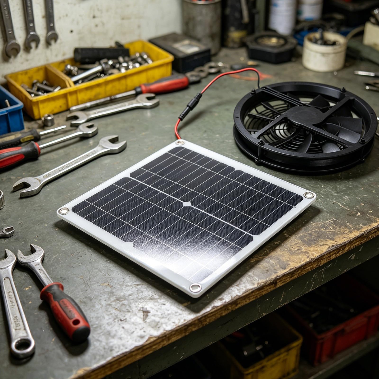 POPETPOP Solarowy Wentylator Wyciągowy Wysokiej Prędkości z Panelem Solarnym Do Wentylacji Kurnika Szklarni Sieni Stodoły i Zwierząt Zasilany Energią Słoneczną