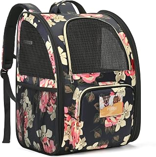 KIKA Pets Goldfinch Cat Bag Backpack Carrier | Dog Backpack Carrier Bag (French Peony) Price In India