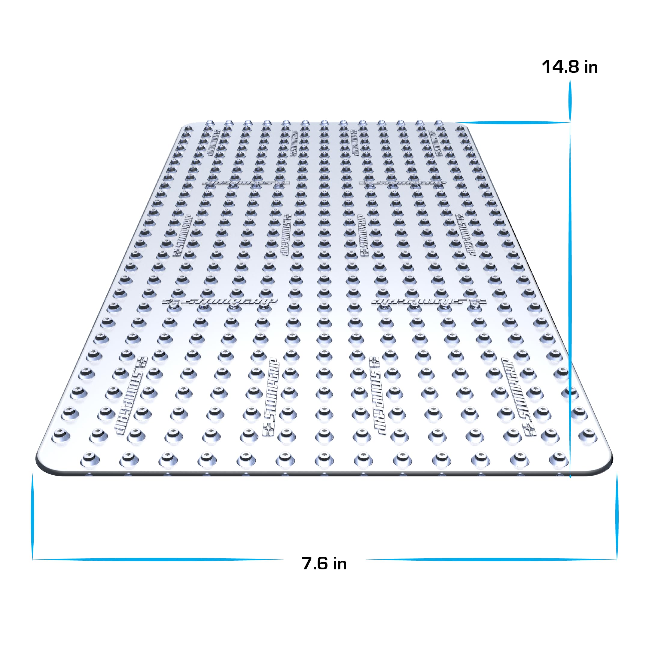 Stompgrip Premium All-Purpose 3D Griptape | Sheet | Volcano | 3D Design | Universal Fit | Clear