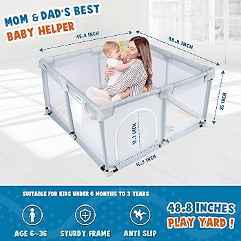 Petite mère Amazon.com : Infant Master Grey Baby & Toddler Playpen, 49
