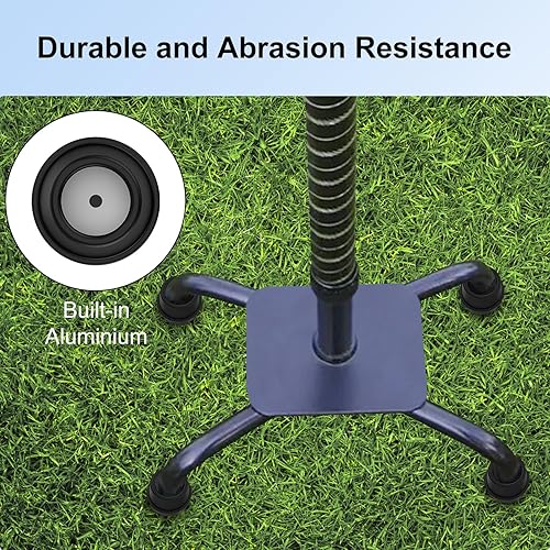 Miniatura 6 de supregear Puntas de bastón de goma (paquete de 8), punta antideslizante de caña cuádruple de 12 pulgada, pie de goma de repuesto para bastones de