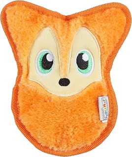 Outward Hound Durablez Minis Fox Squeaky Plush Dog Toy - No Stuffing, Tough K-9 TUFF GUARD, Jumbo Squeaker for Puppies & Small Dogs, 6.3"
