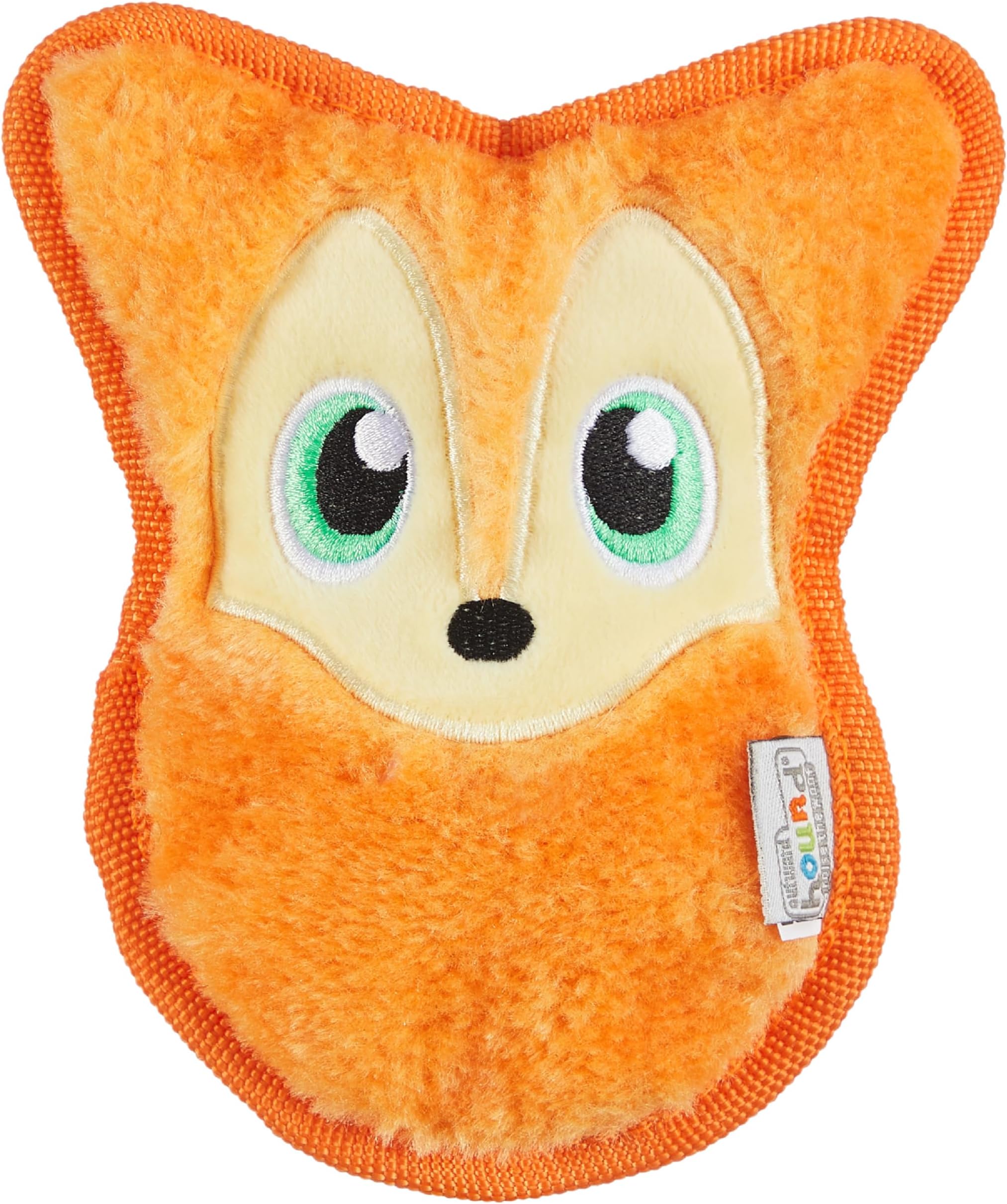 Outward Hound Durablez Tough Plush Squeaky Dog Toy, Fox, Orange, XS