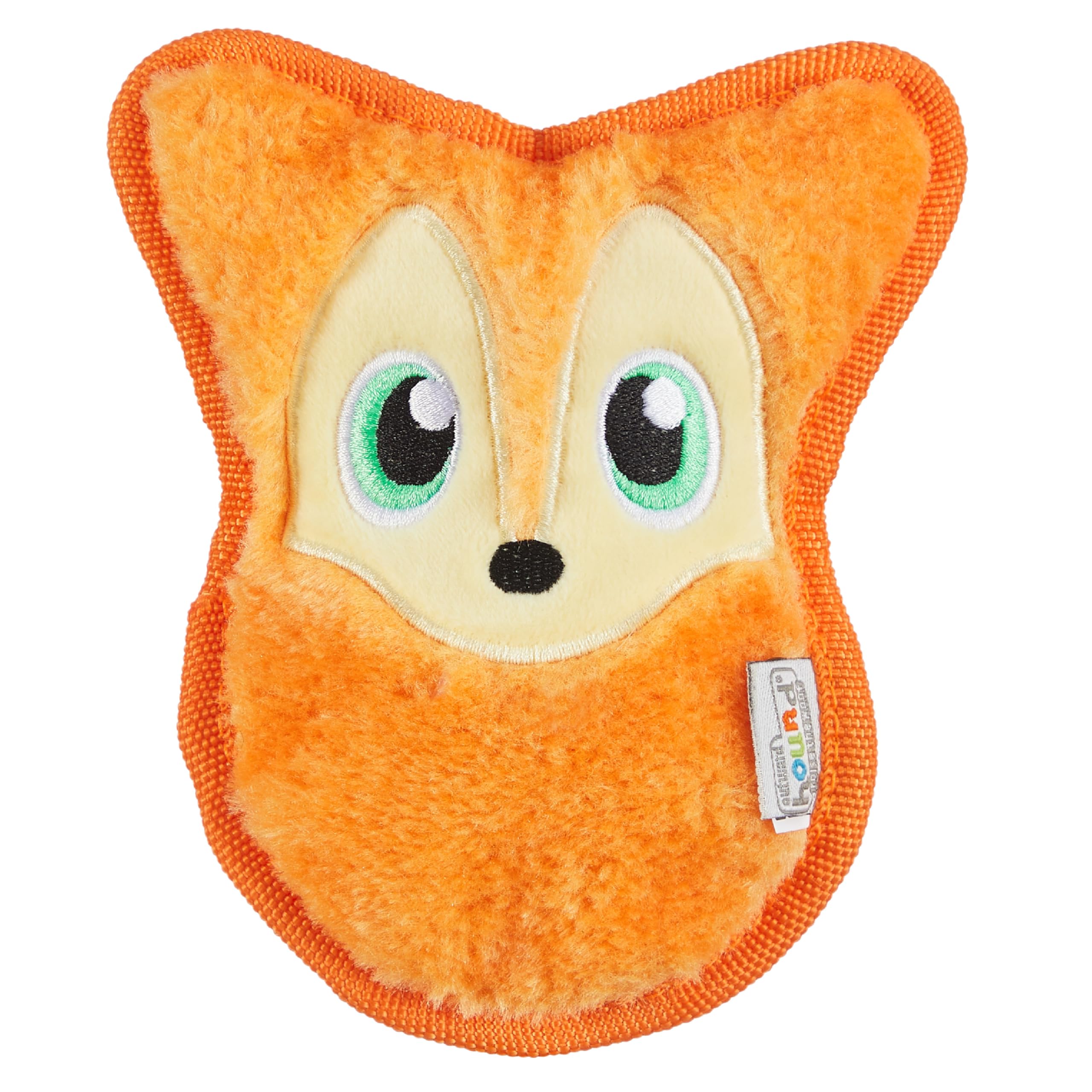 Outward Hound Durablez Minis – Squeaky Plush Dog Toy, No Stuffing for Less Mess, Interactive & Tough, Jumbo Squeaker, Puppies & Small Dogs, Fox, 6.3"
