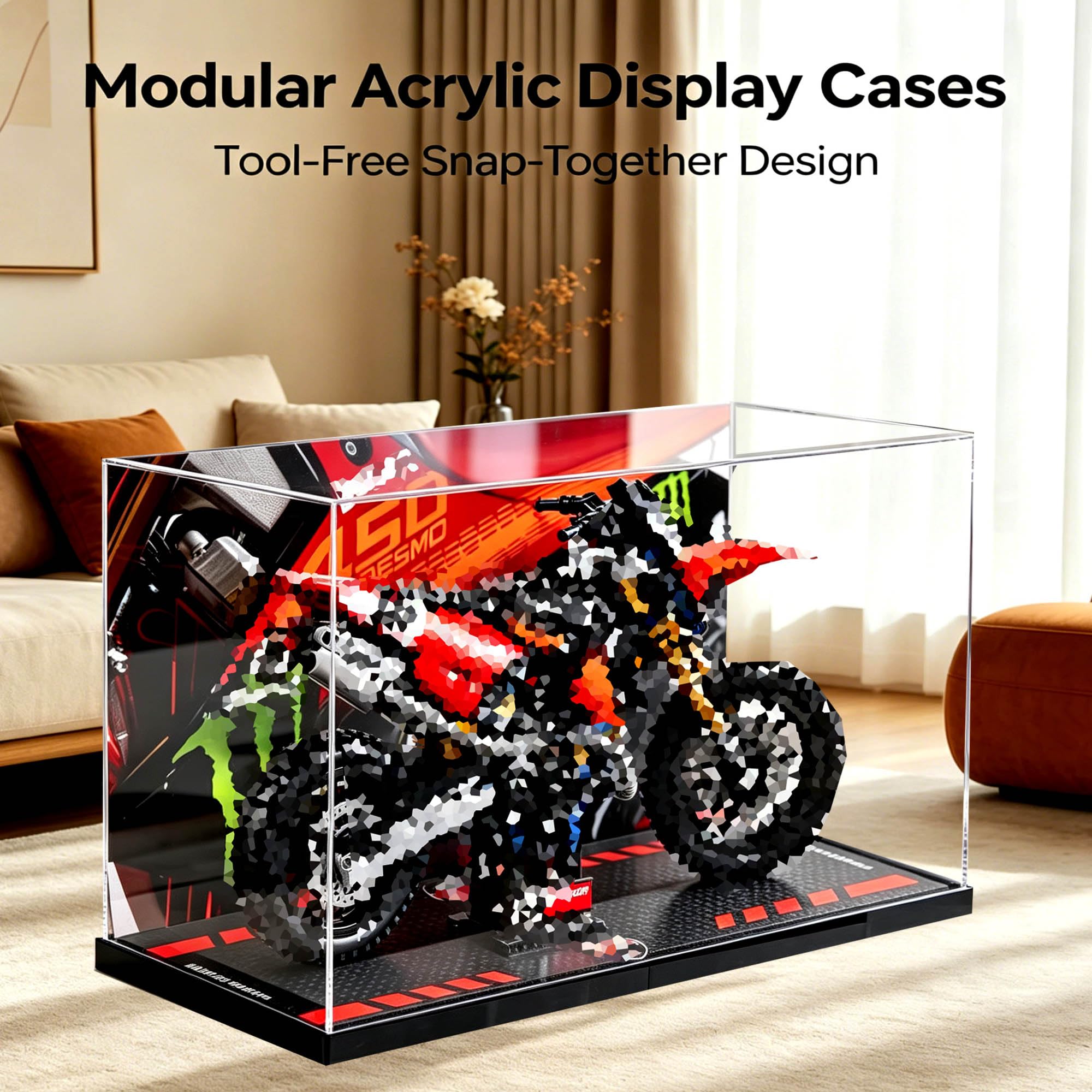 Vetrina compatibile con set moto Le-go 42238 (stile B)