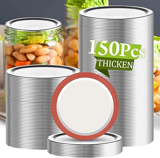 Aliggbent Wide Mouth Canning Lids 150 Pcs SplitType Lids