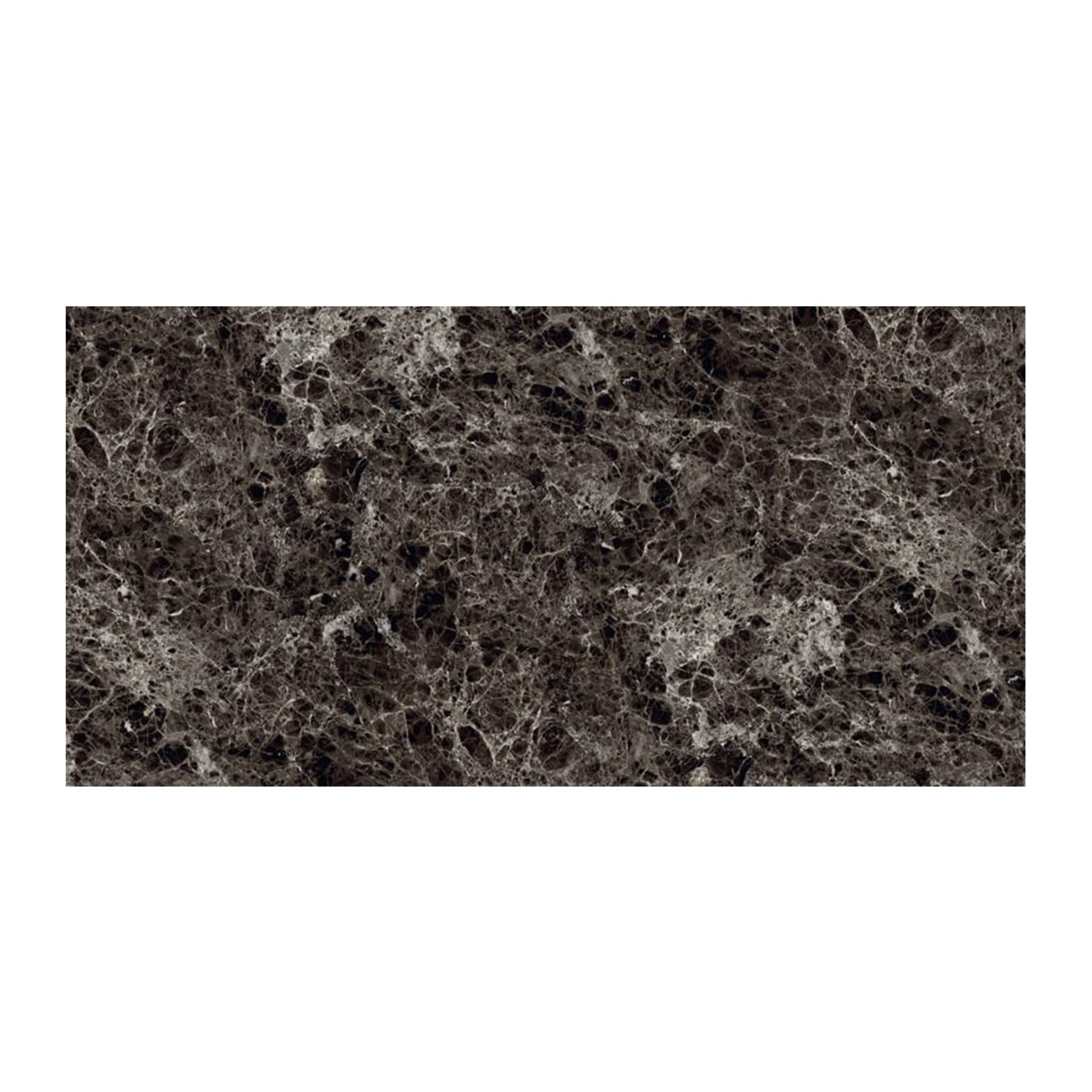 IZODEKOR Revestimiento de pared efecto mármol - 1x panel - Alternativa a baldosas/azulejos, panel ducha, panel para pared cocina | Emperador Dark