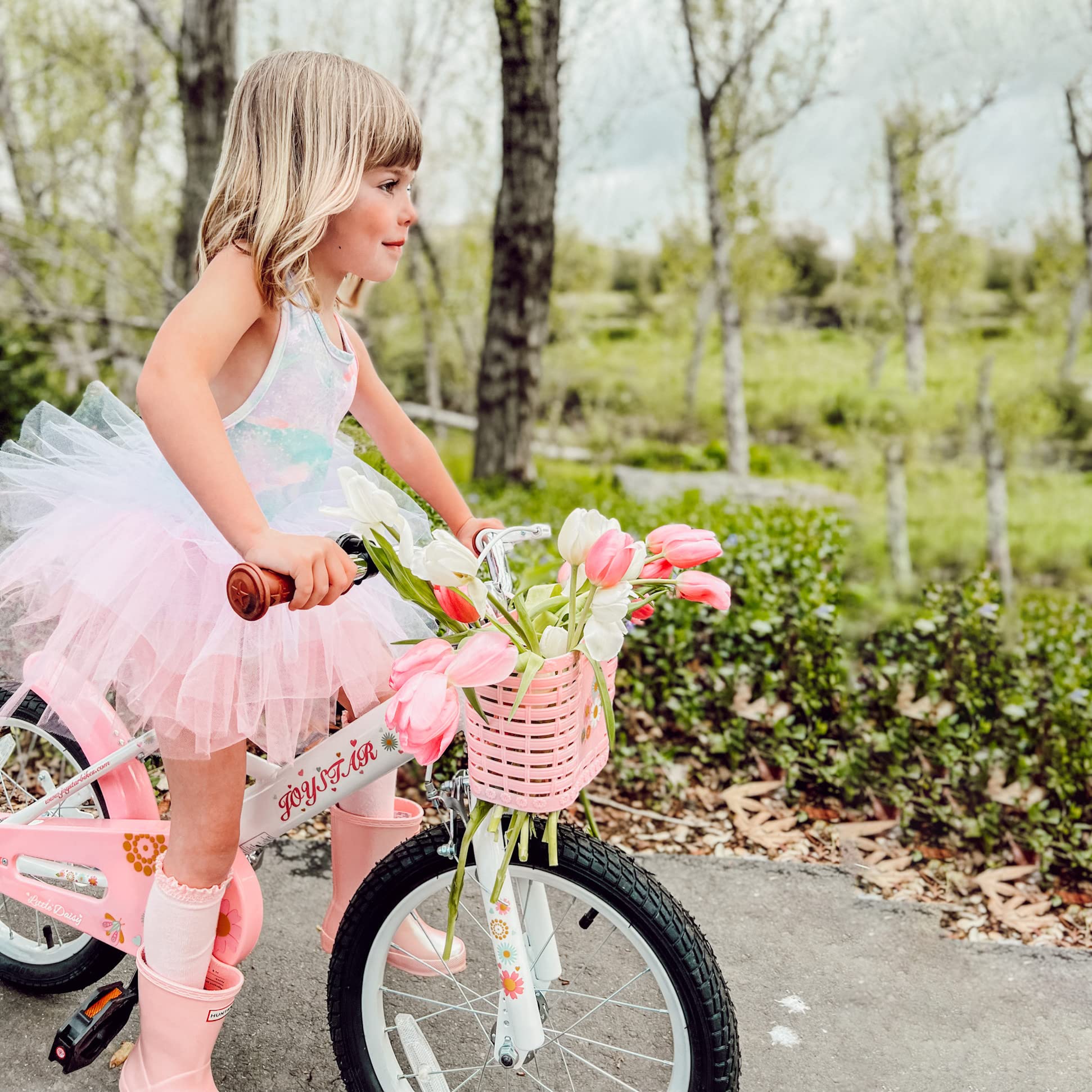 JOYSTAR Little Daisy 12/14/16 Pouces vélo pour Filles 2-7 Ans avec Stabilisateur et Panier