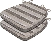 Vista 29 de AAAAAcessories - Cojines para silla en forma de D, 2" de espesor, almohadillas para sillas de comedor con lazos y removibles, cubierta lavable a