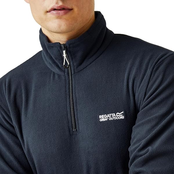 Regatta Uomo Felpa con Zip in Pile Thompson, Black - 5