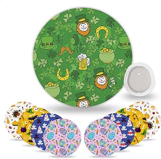 HONYOU 15Pack Dexcom G7 Over Patches Waterproof, 15 Days Long Stay Stelo Overpatch Christmas Festive Pattern Protective Adhesive CGM Sensor Covers No Hole, Hypoallergenic & Latex-Free, Sweatproof