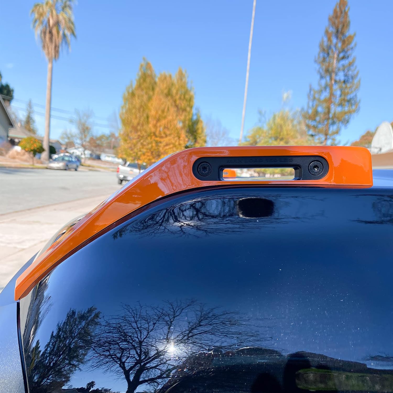 sukemichi Trail Sight Cover Engine Hood Hinge Cover Hood Side Release Handles Decoration Exterior Accessories for Ford Bronco Accessories 2021 2022 2023 2024 2025 2026, Orange, 2 Pack