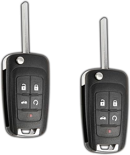 KeylessOption Keyless Entry Car, llavero remoto Uncut Flip, reemplazo de llavero de auto para OHT01060512 (paquete de 2 unidades)