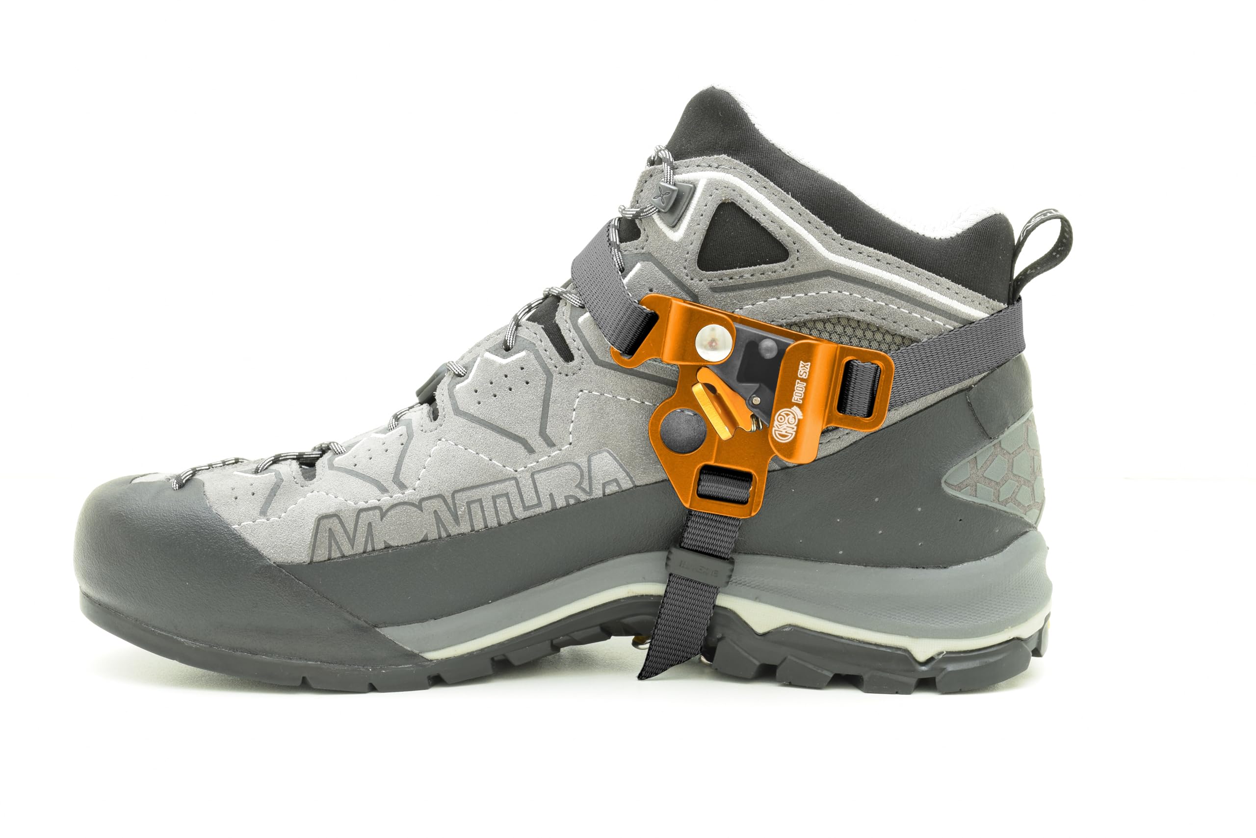 Kong. Futura Foot. Bloccante in Alluminio per Risalita. Riduce Il Rischio di Torsioni e Scivolamenti. Staffa Anti-Torsione. Made in Italy. 130g.