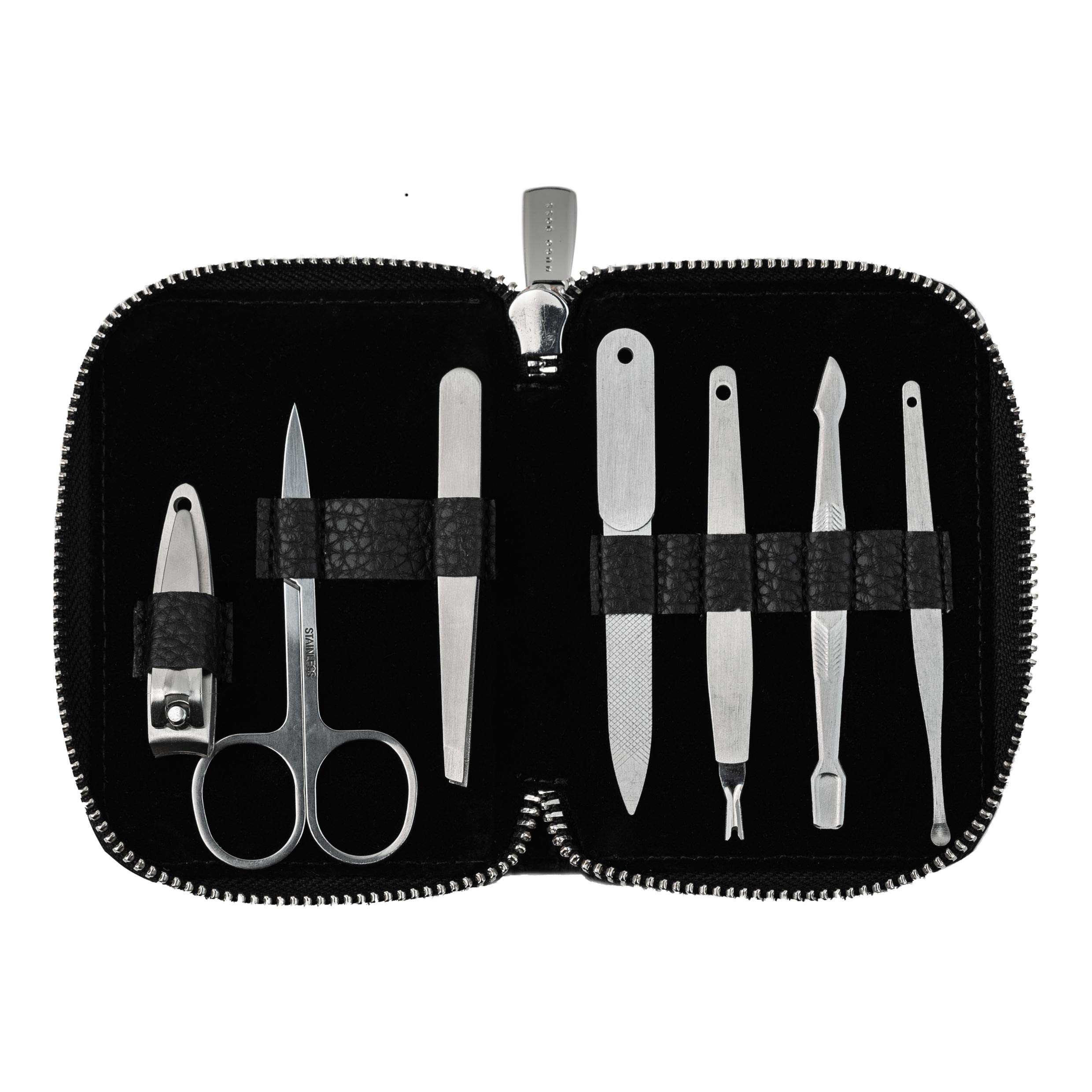 Hugo Boss Storyline Maniküre Set Leder/Metall Schwarz, Größe: ca. 9cm x 12cm x 2,5cm, HAS009A