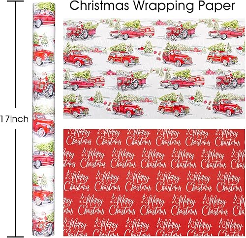 Miniatura 8 de Homeral Mini rollo de papel de regalo, 17 pulgadas x 16.5 pies, color negro brillante sólido con textura cepillada para Navidad, cumpleaños,