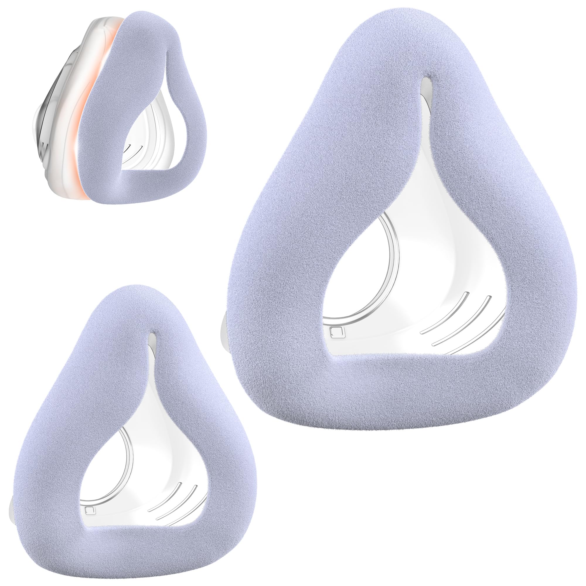 Photo 1 of Upgraded F20 Fabric Mask Cushion for AirFit F20 & Airtouch F20, Full Face Mask Wrapped in Breathable Fabric, F20 Cushion for CPAP Users, No Silicone Contact & Stuffiness, 2Pcs(Small)