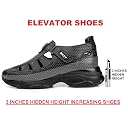 BXXY Men's 3 Inch Hidden Height Increasing Latest Casual Sandals (Black, Numeric_5) gallery image