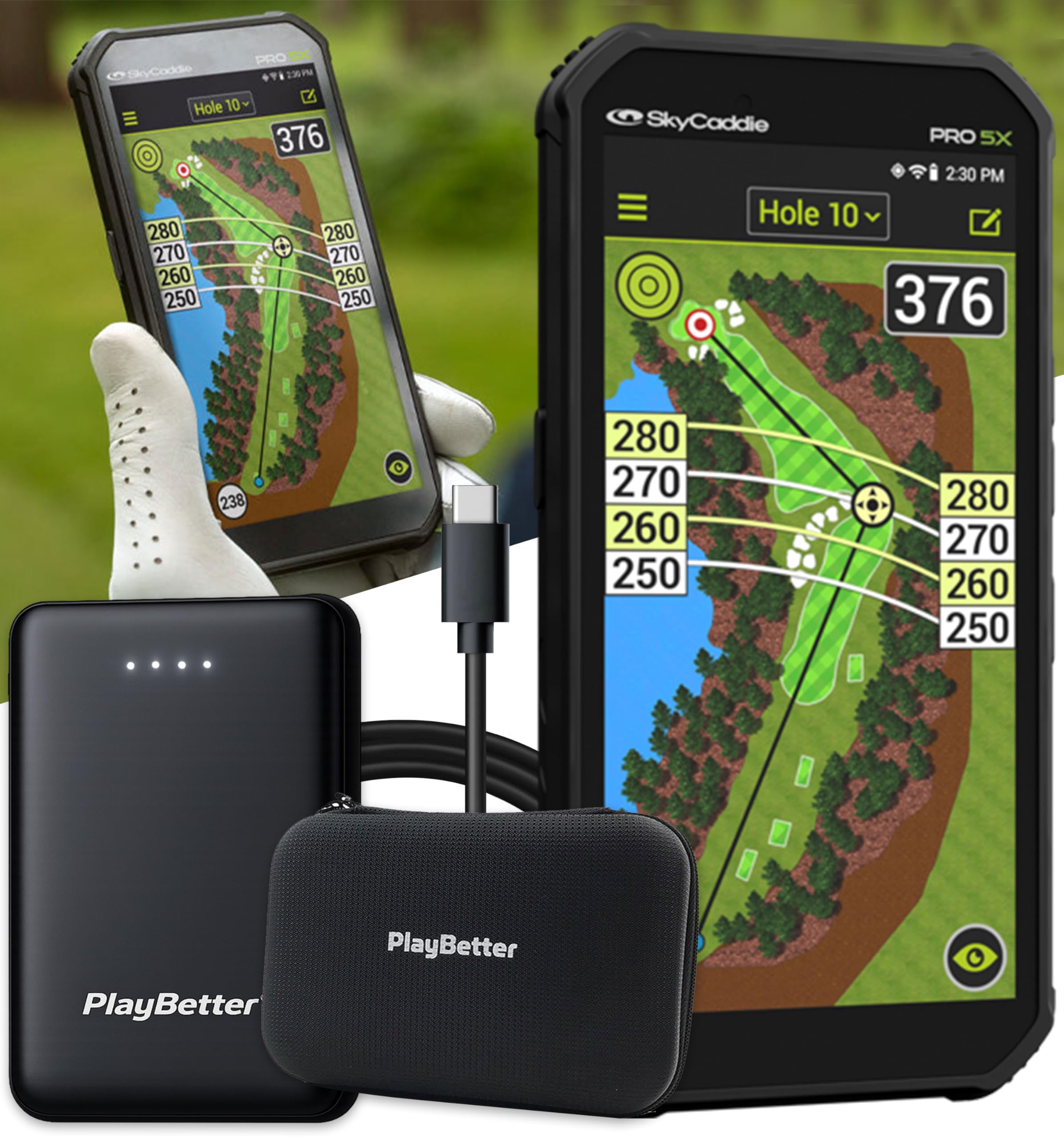 Amazon.com: SkyCaddie PRO 5X Handheld Golf GPS - Power Bundle with