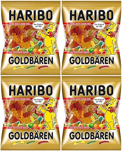 Haribo Goldbaeren Gummy Bear Candy - Paquete de 4 (4 x 6.17 oz)
