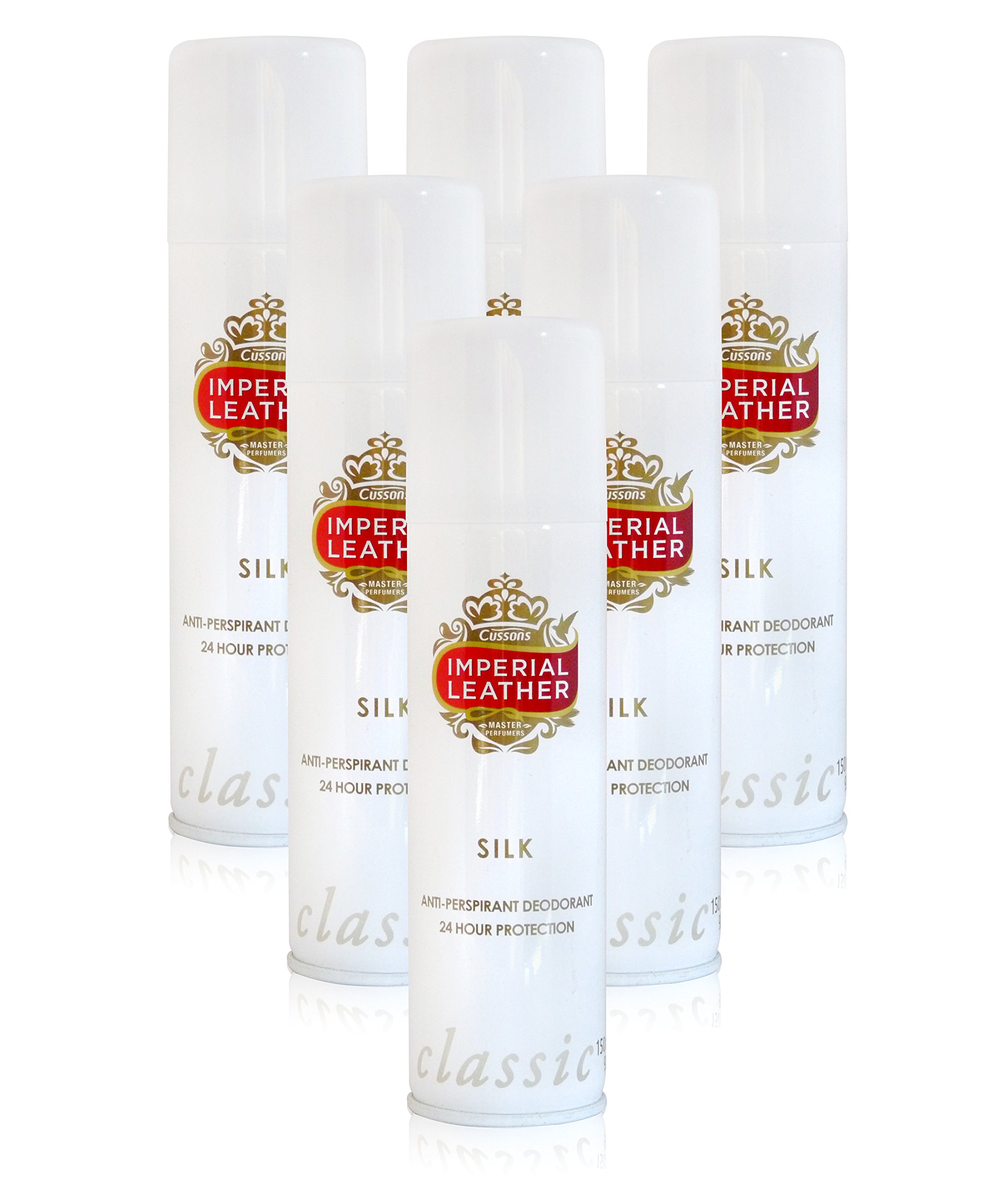 Imperial Leather Silk Antiperspirant Deodorant Spray, 150ml x (6 Pack