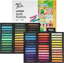 MONT MARTE Pastel Sec – 72 pièces – Kit Craies Pastel doux idéal pour la Peinture Colorée et Expressive – Texture Douce et Crayeuse