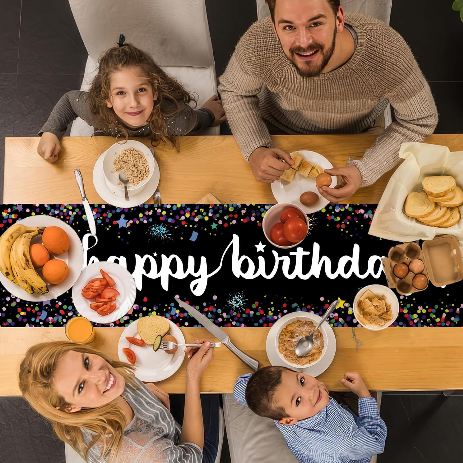 Tischläufer Zum Geburtstag – Bunte Tischdeko Für Küche & Esszimmer | 183x33 Cm
