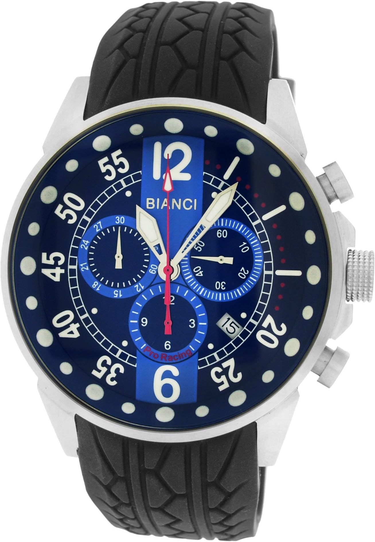 Roberto Bianci Men's 7098mrub-ss_bl Pro Racing Analog Display Analog Quartz Black Watch