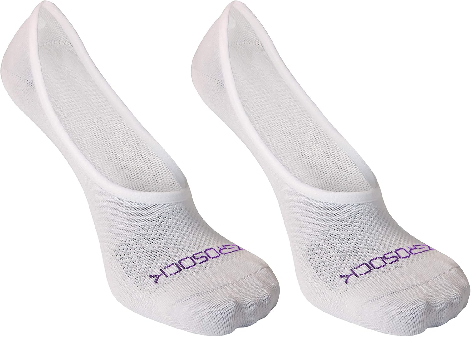 ZeroSock Bamboo Viscose Super Low Invisible Socks With Mesh Ventilation with Anti-Slip Gel Heel Grip (4 Pairs Per Box)