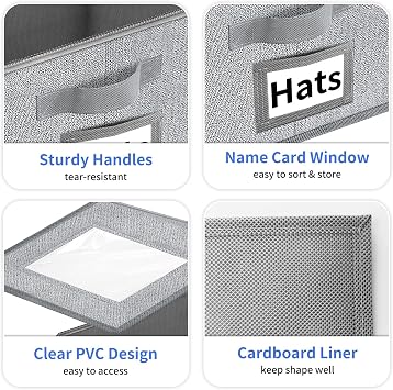 Stackable Hat Storage for Baseball Caps - Hat Organizer with Clear Window