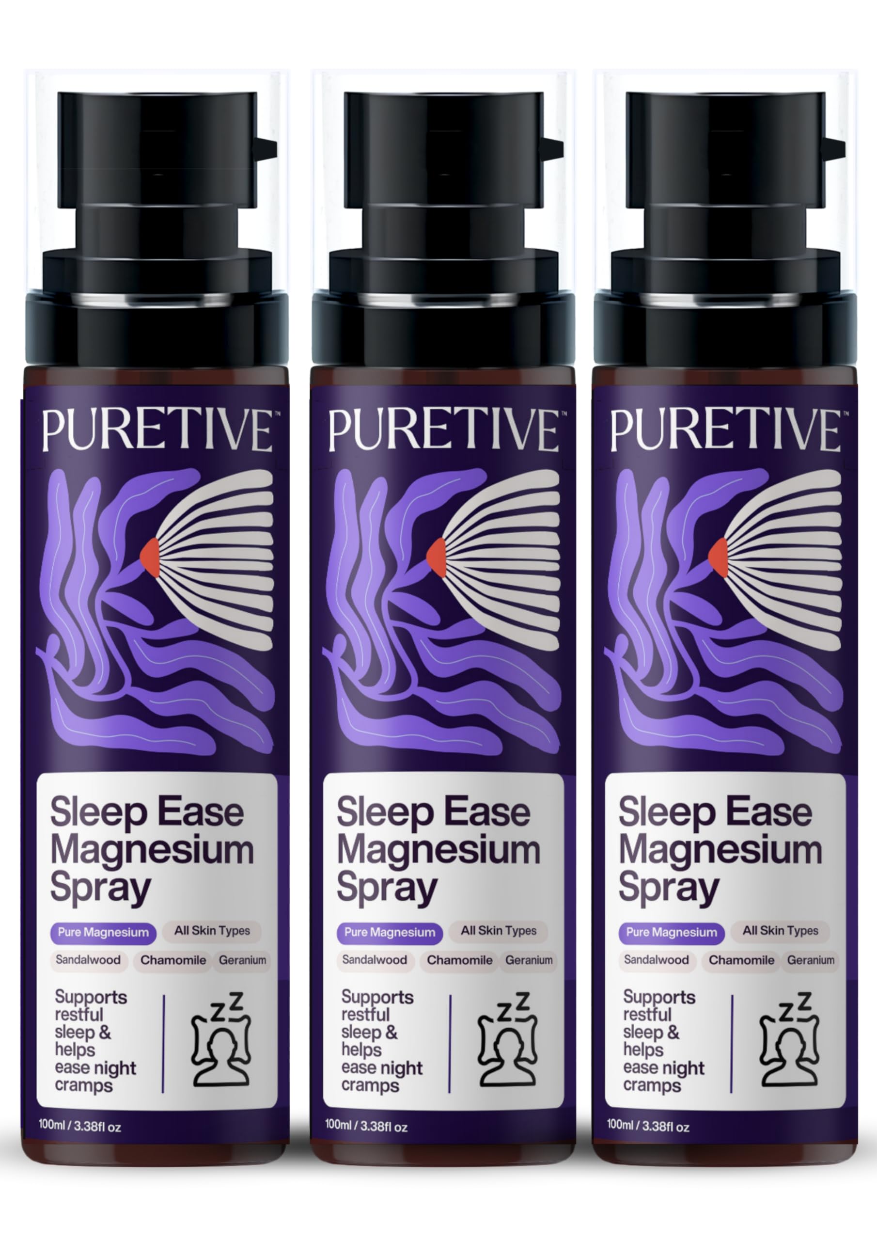 Puretive Sleep Ease Magnesium Oil –Natural Transdermal Topical Magnesium for Pain Relief & Fast Muscle Recovery & Deep Sleep Fast Absorbing | Calms Night-Time Restlessness | Promotes Relaxation & Better Sleep Quality | 100 ml — Amazon image 8