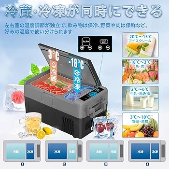 【良品✨】SUNPIE 車載 冷蔵庫 30L 2024年製 2室 別々保存 Amazon.co.jp: 「SUNPIE」車載冷蔵庫 30L 2室独立温度制御 ドイツ