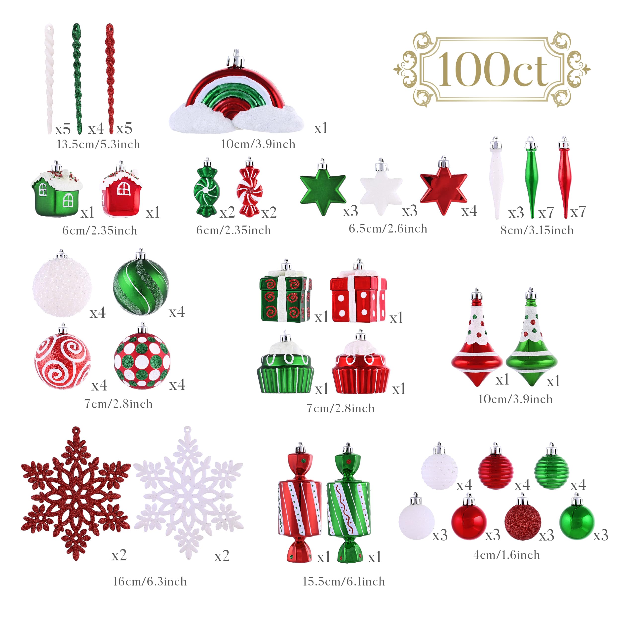 Valery Madelyn Ornements de boule de Noël EG0102-0294