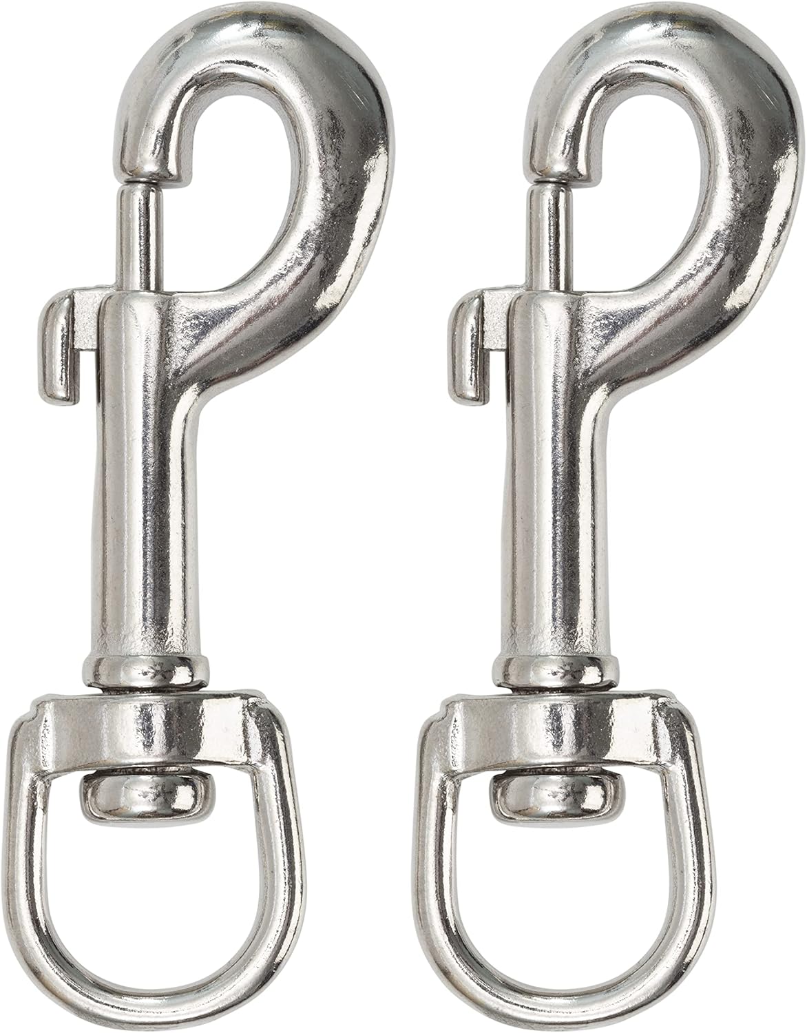 Flagpole Stainless Steel Snap Hooks - Swivel Hooks for Flag Pole Kit - Set of 2 (4.75’’ Length)