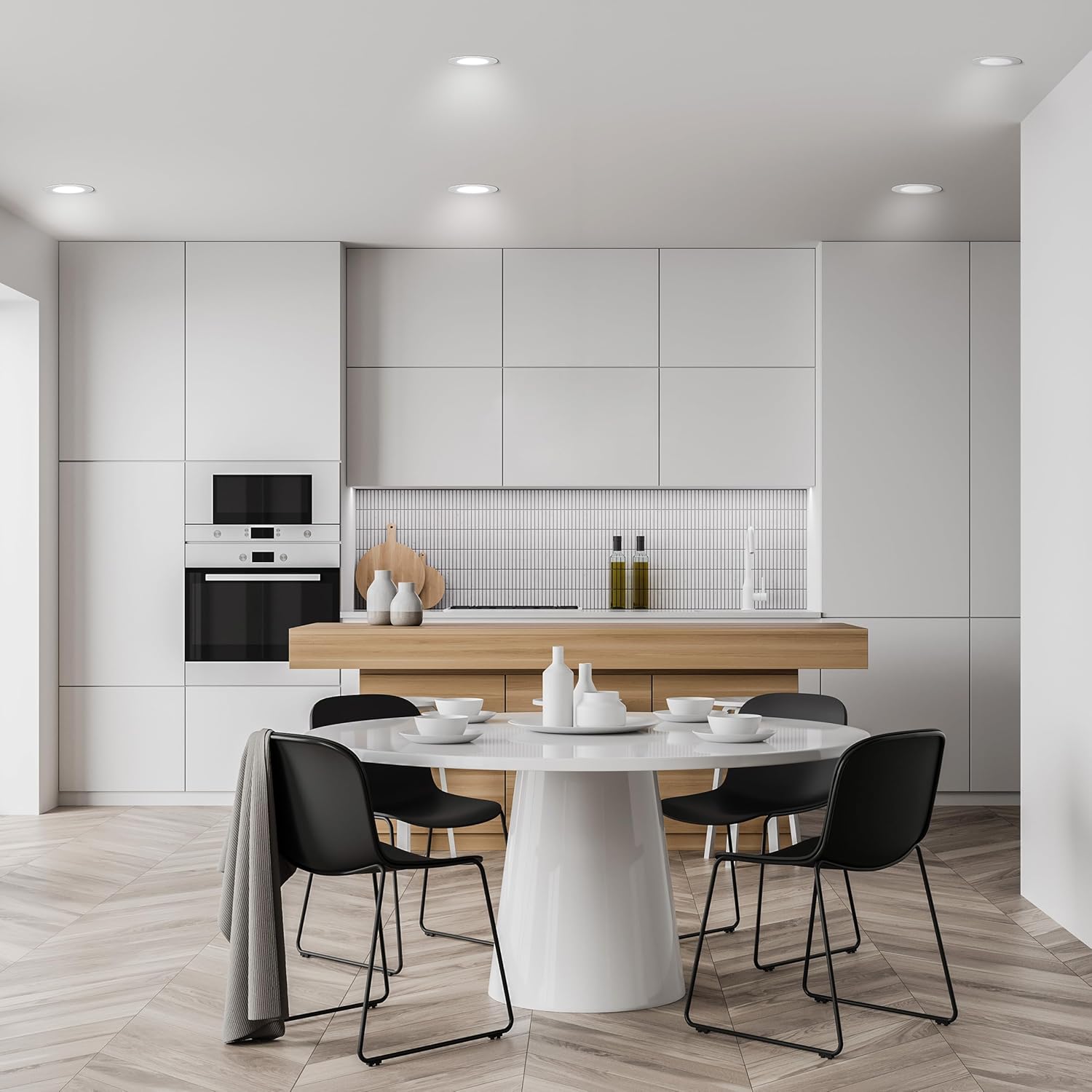 Feit Electric 4" Recessed LED Downlight, 75W Equivalent, Dimmable, Retrofit with E26 Adapter, 5CCT High Output, Light Switch Enabled, Lumen Select, 45-Year Lifetime, LEDR4HO/6WYCA/4, 4 Pack - Image 9