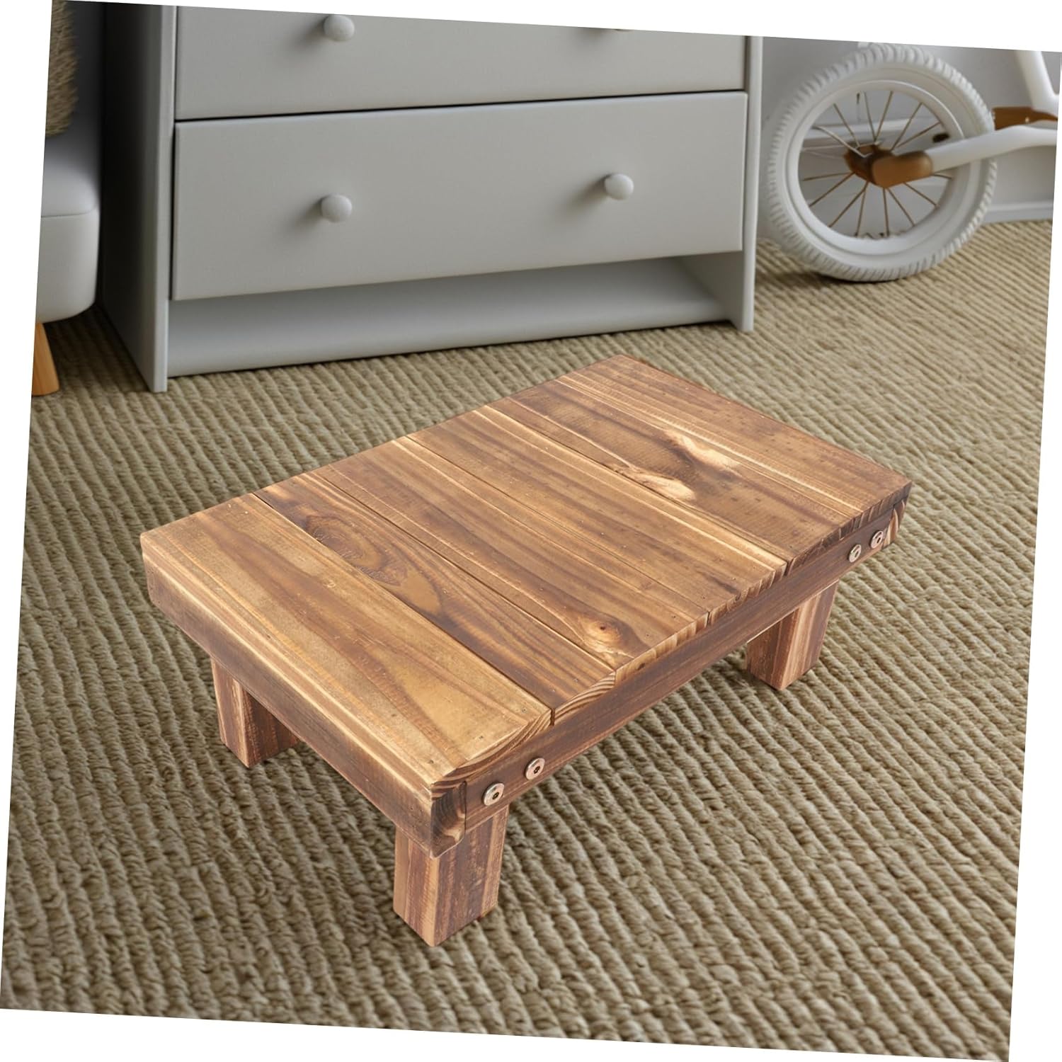 BESPORTBLE Wooden Plant Stand Balcony Space-saving Indoor Flower Rack Rustic Bench for Living Room Garden Decor