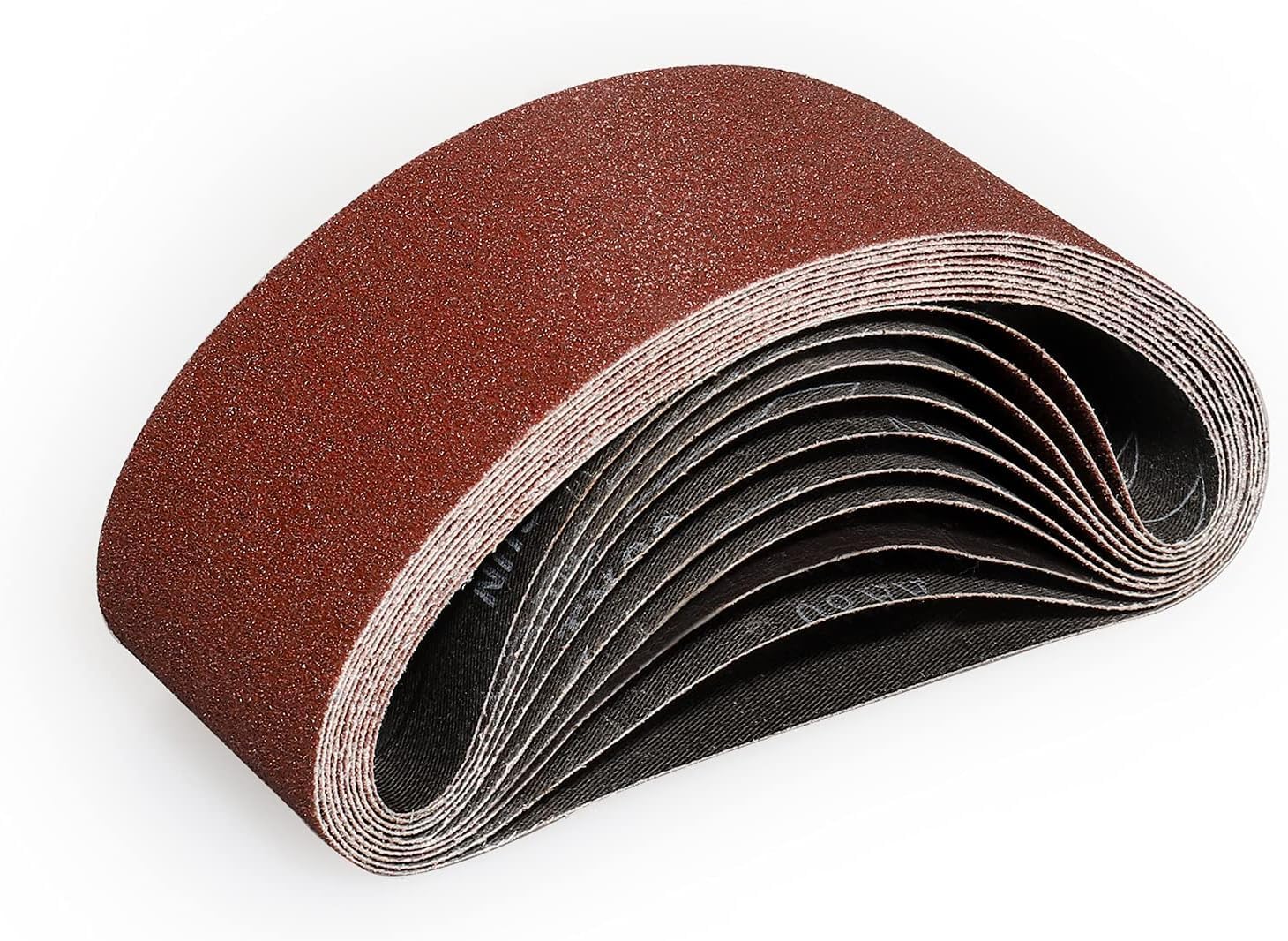 Goodway Lot de 10 bandes abrasives 75 x 533 mm - Grain 60 - Papier abrasif pour ponceuse à bande - Pour bois et métal