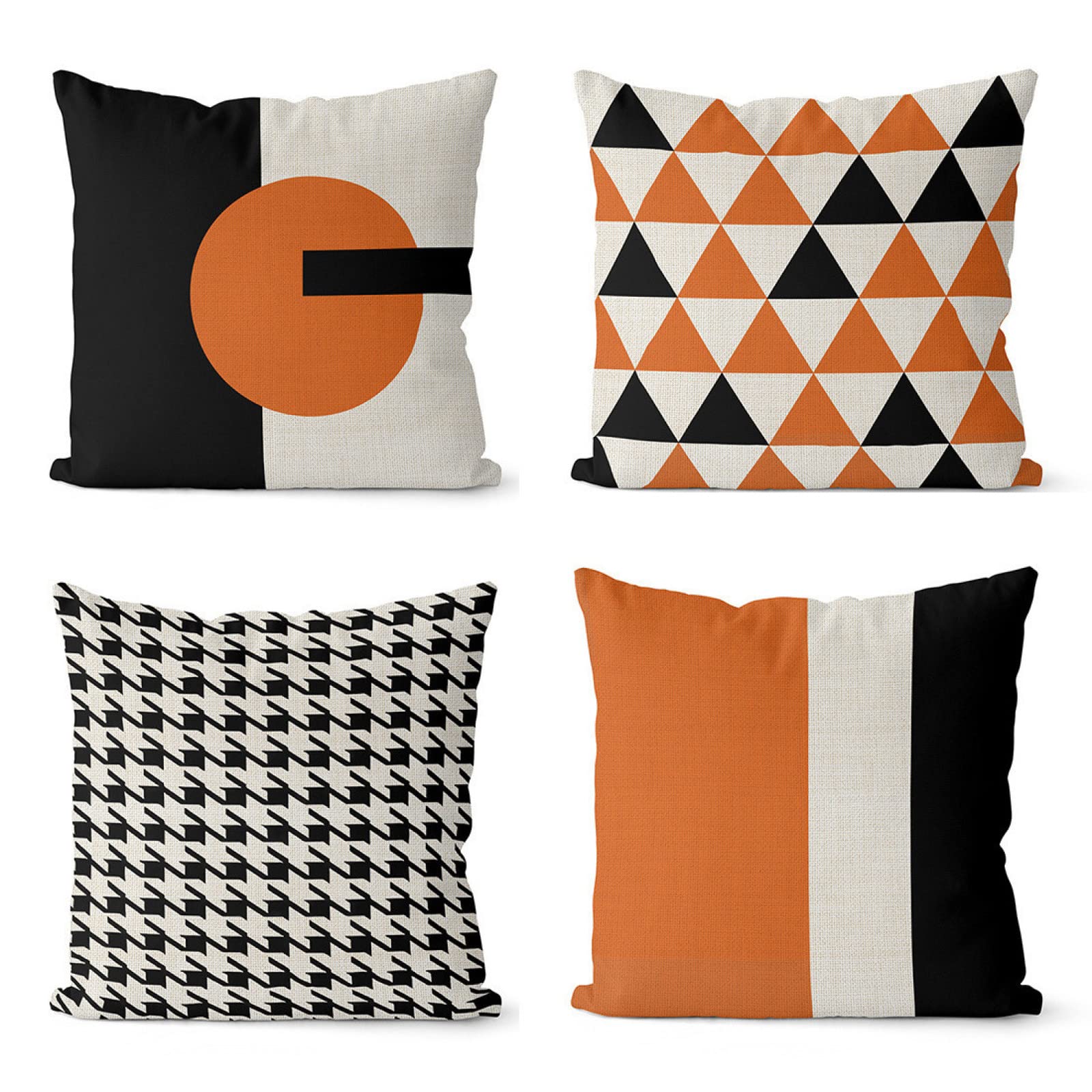 Housse de coussin double face en lin 65x65 cm lavable et résistante