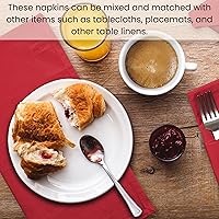 Vista 8 de Cotton Clinic Servilletas de tela – Servilletas de mesa perfectas para uso diario – Suave y duradero lavable – Ideal para fiestas, bodas, Navidad