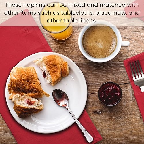 Miniatura 8 de Cotton Clinic Servilletas de tela Servilletas de mesa perfectas para uso diario Suave y duradero lavable Ideal para fiestas, bodas, Navidad,