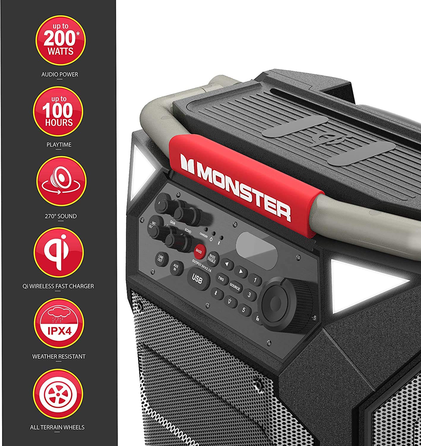 Monster Rockin' Roller 270 Portable Indoor/Outdoor Wireless Speaker
