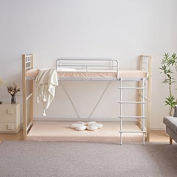 Amazon｜ロフトベッド パイプベッド シングル 耐荷重150kg 高さ140cm