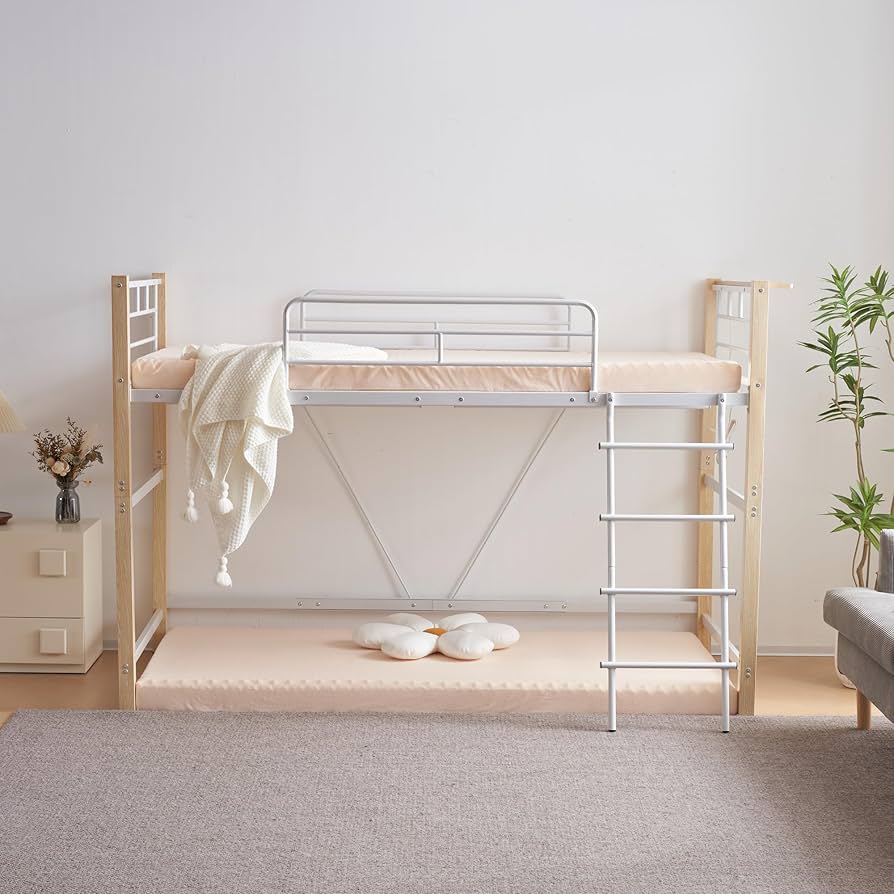 Amazon｜ロフトベッド パイプベッド シングル 耐荷重150kg 高さ140cm