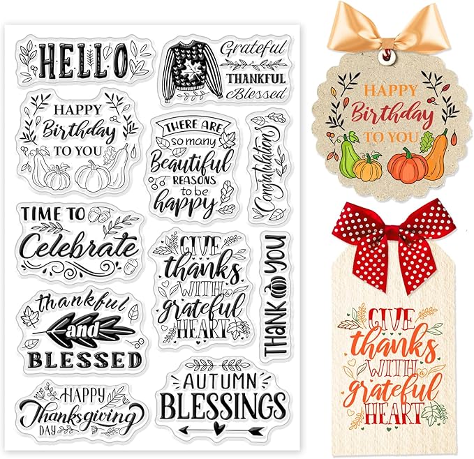 INFUNLY 4PCS Vintage Insect Clear Stamps - Dragonfly Butterfly Rubber Stamps For Card Making