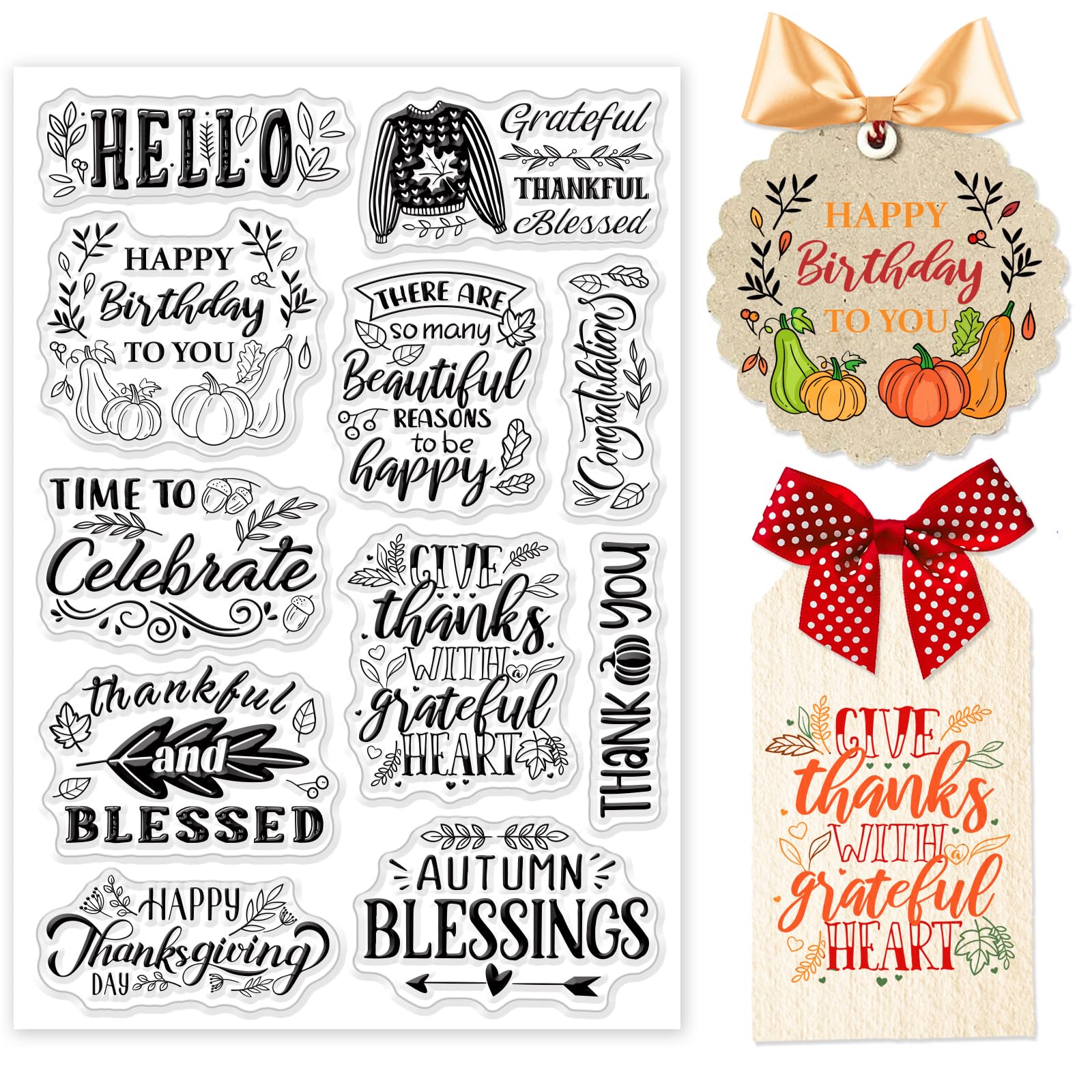 Leaves Clear Stamps - Vintage Botanical Crafting -8