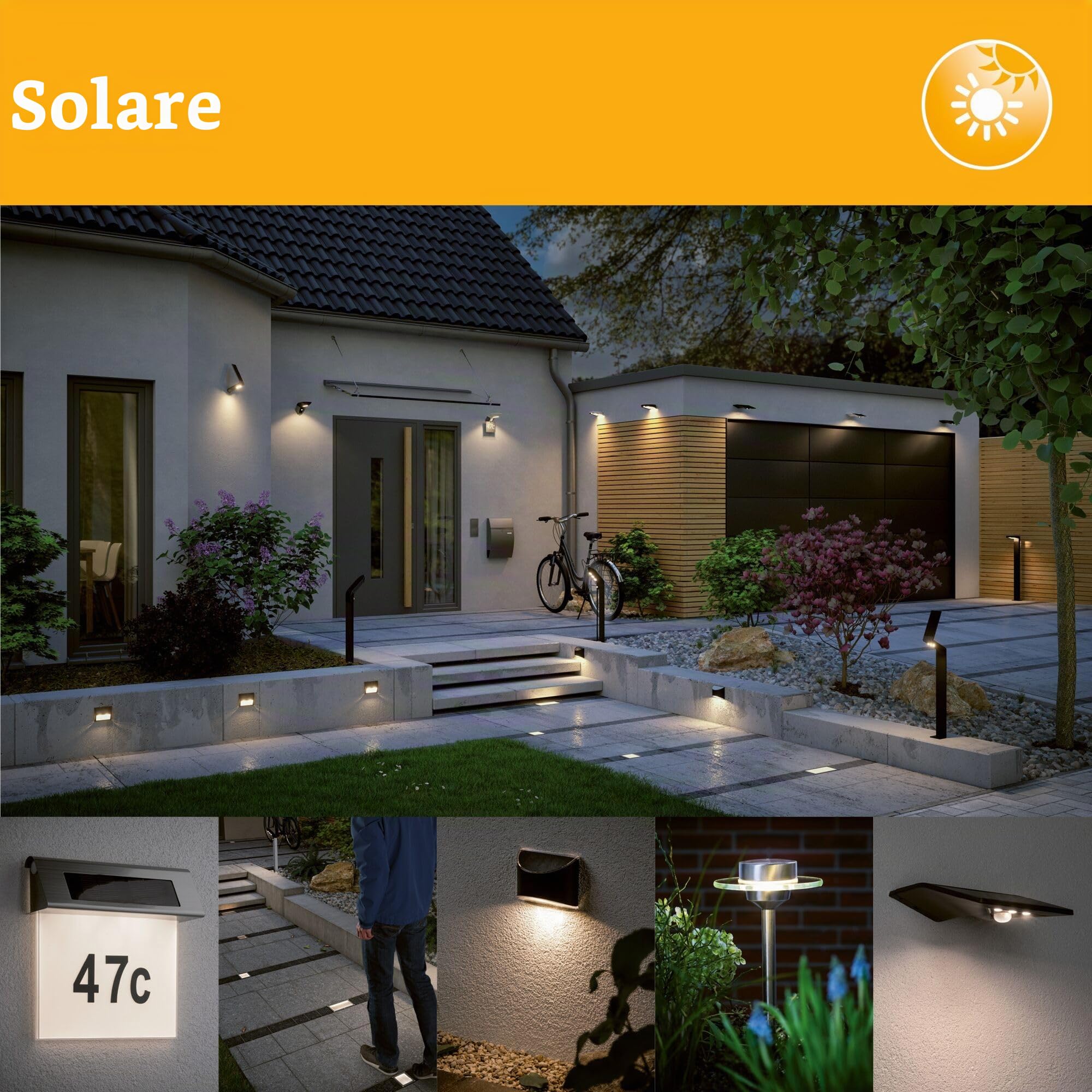 Paulmann 93774 Special Set Solar pavimento Cube, inclinabile, IP67 LED 1x0,24W 100x100mm acciaio/trasp