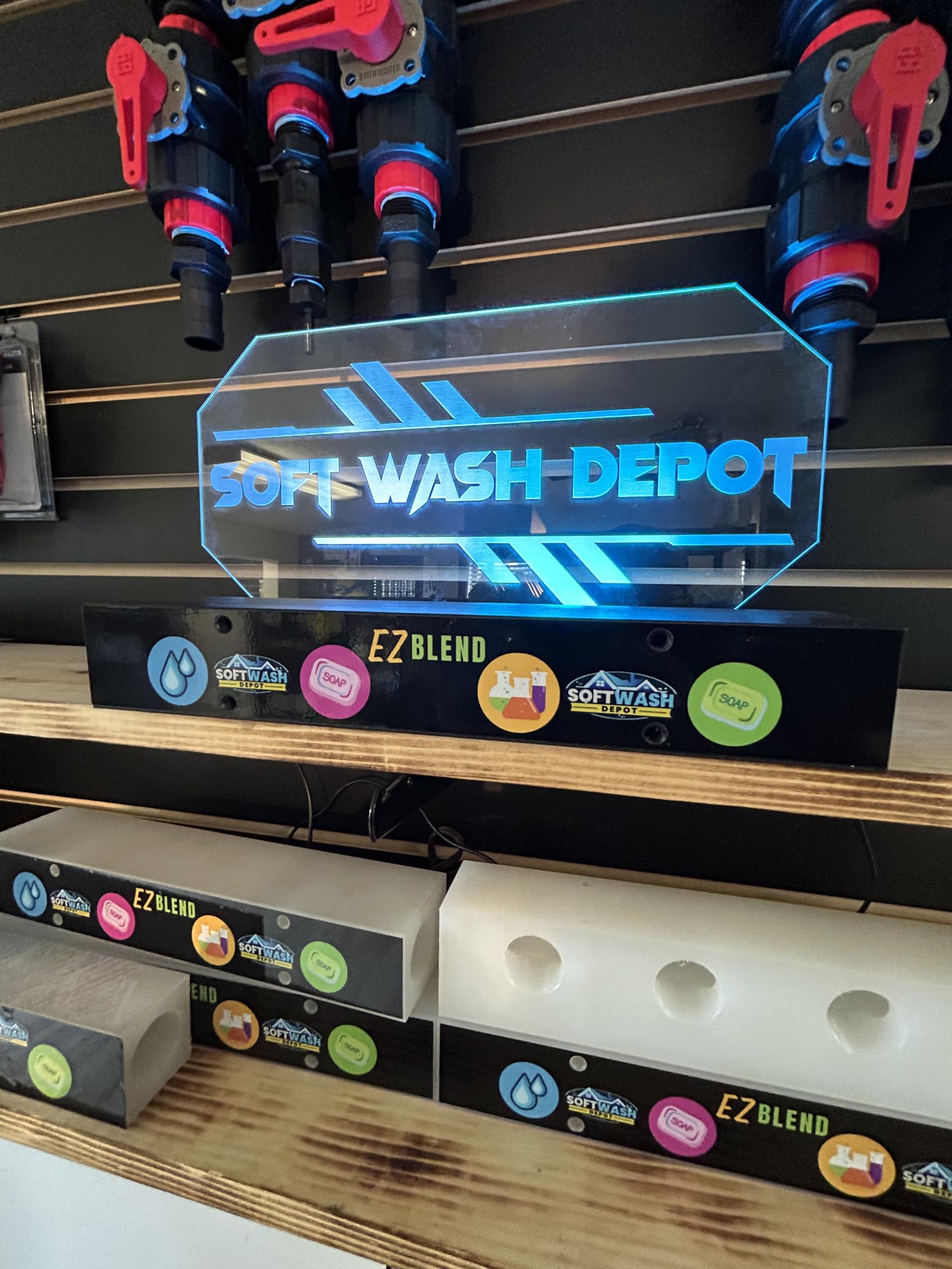 Soft Wash Mixing Manifold 1" NPT 4 Port w/Mounting Holes