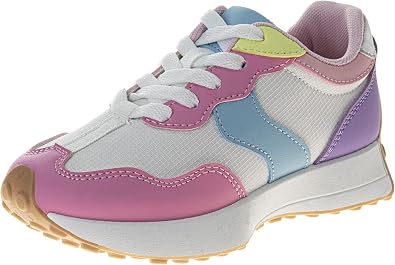 KENSIE GIRL Casual Fashion Sneakers Lace Up Shoes - Kids Athletic Shoe Lightweight Breathable Tennis Running Sneaker Sizes 12-13 Little Kid / 1-4 Big Kid
